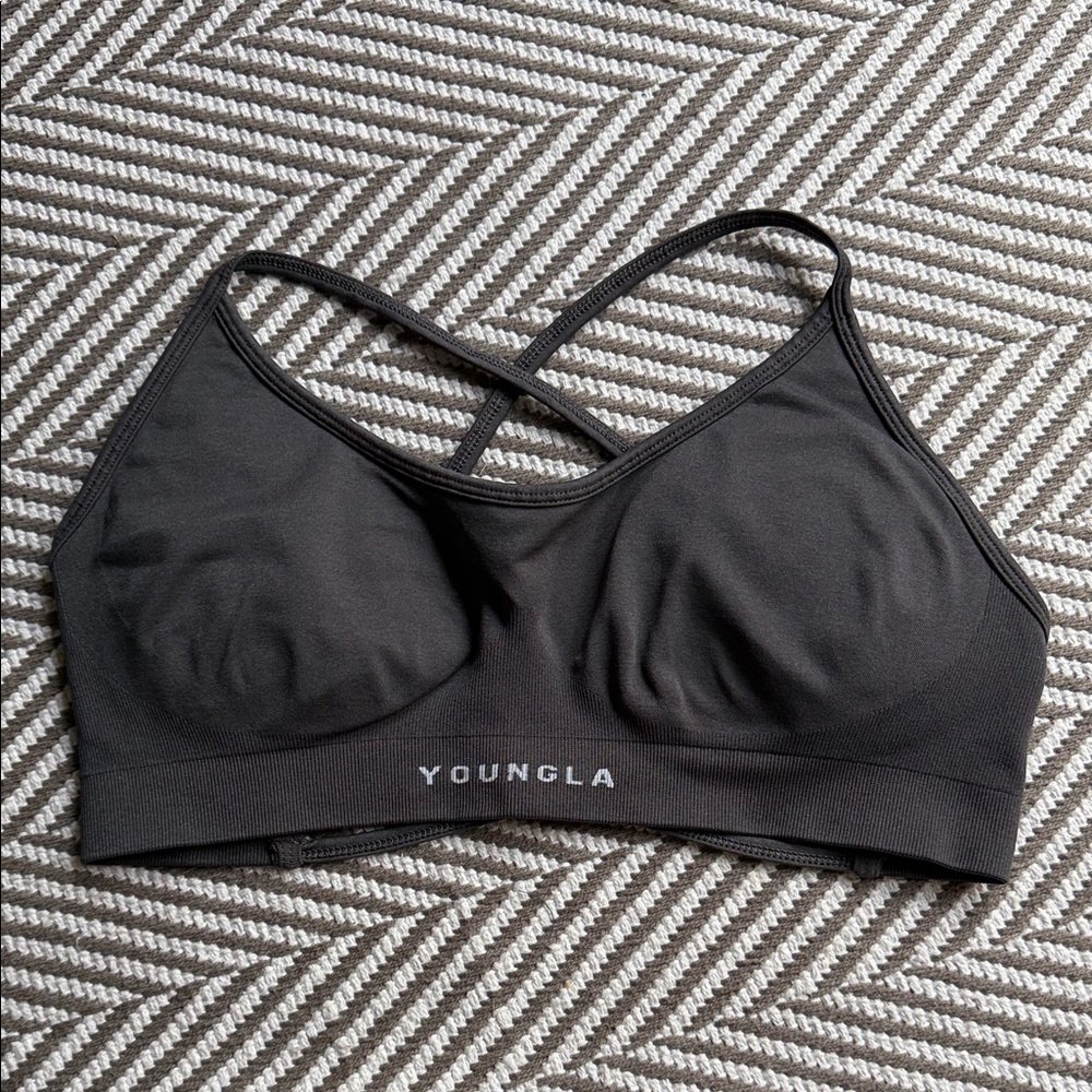 YoungLA Women's Charcoal Sports Bra
